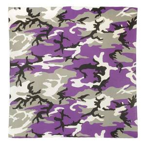 Rothco バンダナ 迷彩 69cm角 コットン 4347 [ ウルトラバイオレットカモ ] ロスコ Bandana ミリタリーバンダナ ハンカチ スカーフ カーチフ