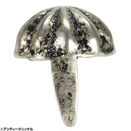 アンブレラ型 スタッズ 2爪 6mm [ アンティークブラス / 1個 ] アンティーク風 革細工 スタッズベルト レザークラフト材料 メンズベルト自作 ハンドメイド リベット スネールヘッド 金属鋲 円すい トゲ 棘 ラウンド型 レザークラフト資材