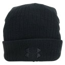 アンダーアーマー 帽子 メンズ UNDER ARMOUR ニットキャップ Tac Stealth Beanie 2.0 [ ブラック ] アンダーアーマー ビーニー ニット帽 ワッチキャップ ウォッチキャップ メンズ