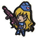 ミルスペックモンキー Gun Girl 1 ミリタリーパッチ ベルクロ付き [ ブルー ] MSM MIL-SPEC MONKEY ワッペン ガンガール アップリケ サバゲ— ミリタリーワッペン スリーブバッジ