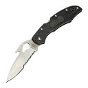 Spyderco 折りたたみナイフ Byrd Cara Cara 2 半波刃 BY03BK2W スパイダルコ アウトドアナイフ フォールディングナイフ 折り畳み...