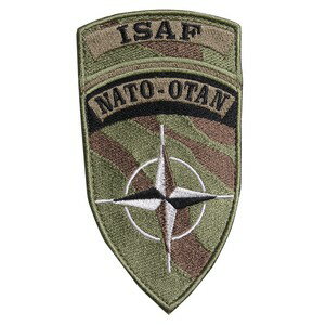 【中古】NATO軍 ワッペン ISAF ベルクロ付き パッチ [ カモ ] 国際治安支援部隊 アフガニスタン アップリケ ミリタリー 軍物 軍払い下げ品 軍放出品 ミリタリーサープラス ミリタリーグッズ ミリタリーワッペン ミリタリーパッチ スリーブバッジ