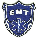 ワッペン EMT シールド型 熱圧着式 救急救命士 ミリタリーミリタリーパッチ アップリケ 記章 徽章 襟章 肩章 胸章 階級章 消防 EMSワッペン EMTワッペン EMSパッチ EMTパッチ スリーブバッジ