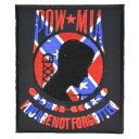 ミリタリーワッペン POW MIA 南軍旗 四角 熱圧着式 戦闘中行方不明 ミリタリーミリタリーパッチ アップリケ 記章 徽章 襟章 肩章 胸章 階級章 ベトナム戦争ワッペン ナム戦ワッペン NAM ナム戦パッチ スリーブバッジ POW MIA ポウミア