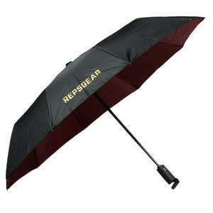 REPSGEAR 折り畳み傘 100cm 内側柄 自動開閉 ワンタッチ式 雨傘 [ レッド ] レプズギア アンブレラ 長傘 かさ カサ 折りたたみ式