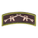 ミリタリーパッチ クロスライフル ベルクロ付 CROSSED RIFLES ミリタリーワッペン アップリケ 記章 徽章 襟章 肩章 胸章 階級章 スリーブバッジ
