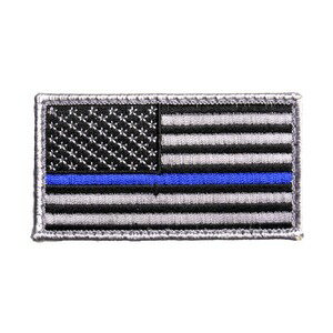 Rothco ミリタリーワッペン シンブルーラインポリス 米国旗 ベルクロ ミリタリーパッチ アップリケ 記章 徽章 襟章 肩章 胸章 階級章 国旗ワッペン 国...