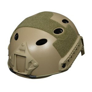 タクティカルヘルメット FAST Carbonタイプ レールマウント付 [ タン ] コンバットヘルメット ミリタリーグッズ ミリタリー用品 サバゲー装備 ミリタリーヘルメット 戦闘用ヘルメット PASGT ACH LWH ECH MICH 1
