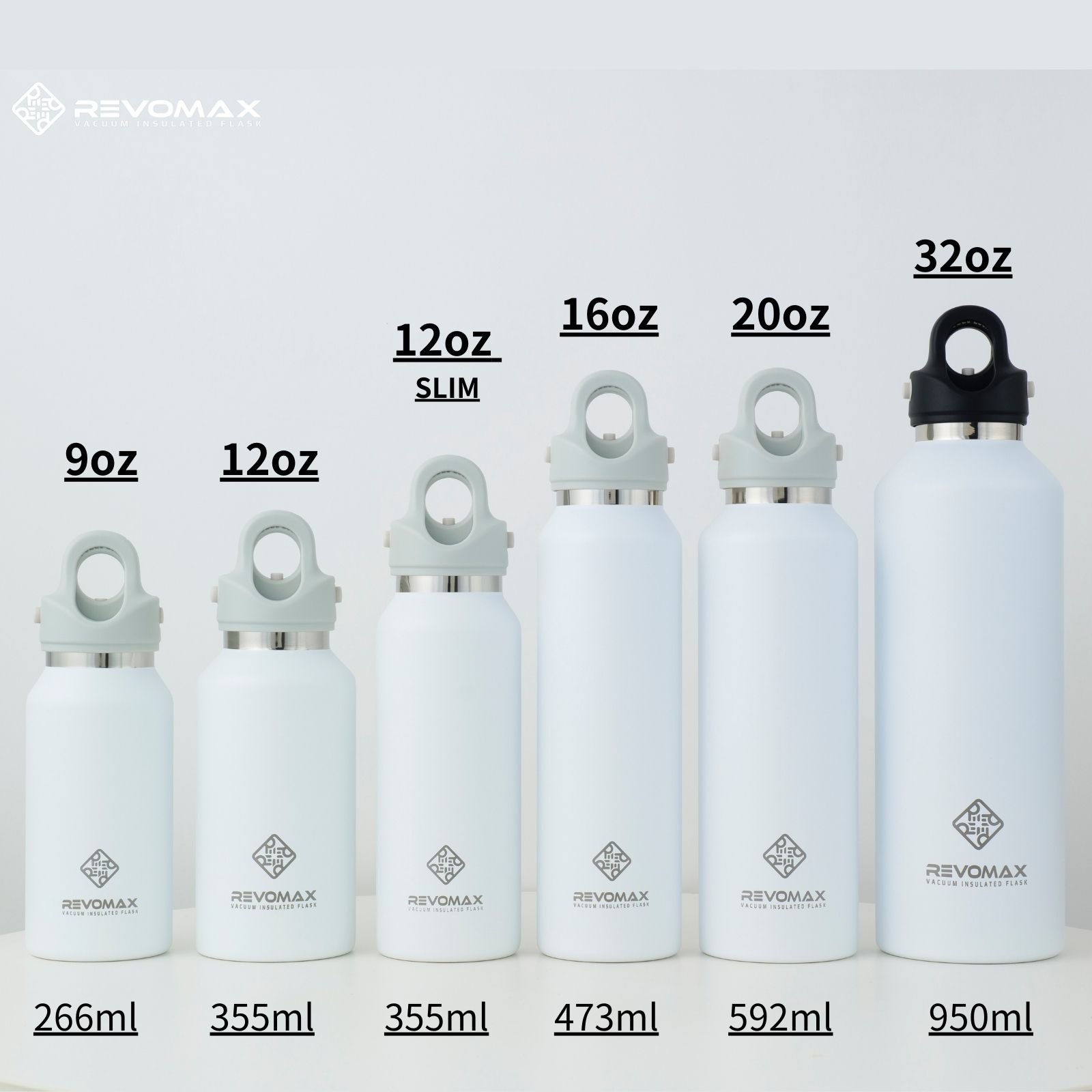 5倍P【REVOMAX公式】【レビュー特典】32oz (950ml)_スタンダード 真空断熱 保冷 保温 炭酸ok アウトドア スポーツ ヨガ 酵素ドリンク ファスティング 炭酸水 ギフト プレゼント メーカー保証付き