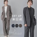 スーツ レディース セットアップ パンツスーツ ダブル 麻 リネン 調 ダブルジャケット イージーケア ワイドパンツ 洗える タックパンツ テーラードジャケット ワイドテーパード セットスーツ ビジネススーツ 体型カバー 通気性 夏 春 秋 ゆったり 涼しい 防シワ