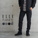 チノパン メンズ ストレッチ カーゴ ELLE PLANETE ブランド エルプラネット スリム テーパード チノトラウザー 大人カジュアル キレイめ 30代 40代 50代 夏 オールシーズン 春 秋 冬 ブラック/千鳥/千鳥格子/グレー M/L/LL あす楽