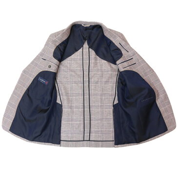 【春夏】【送料無料】エルメネジルド ゼニア・ジャケット(Ermenegildo Zegna)2ツボタンジャケット【CROSS-PLY/クロスプライ生地使用】