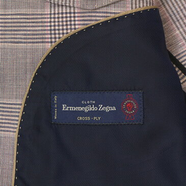 【春夏】【送料無料】エルメネジルド ゼニア・ジャケット(Ermenegildo Zegna)2ツボタンジャケット【CROSS-PLY/クロスプライ生地使用】