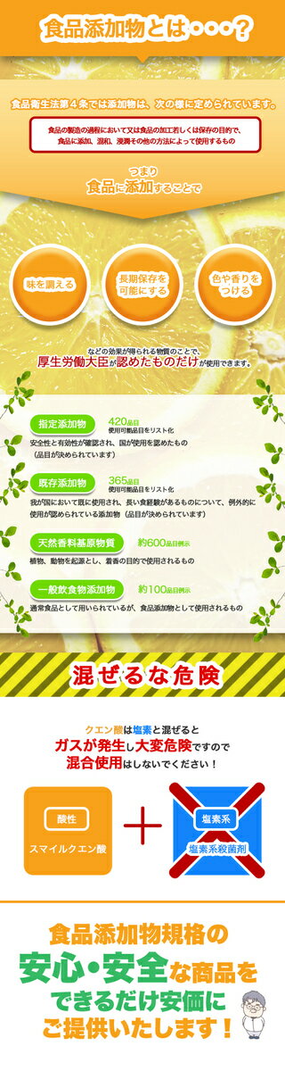 クエン酸 重曹 850g×各2袋 【12時までの受注で即日発送】業界最安値に挑戦 食品添加物規格 食用 掃除 自由研究