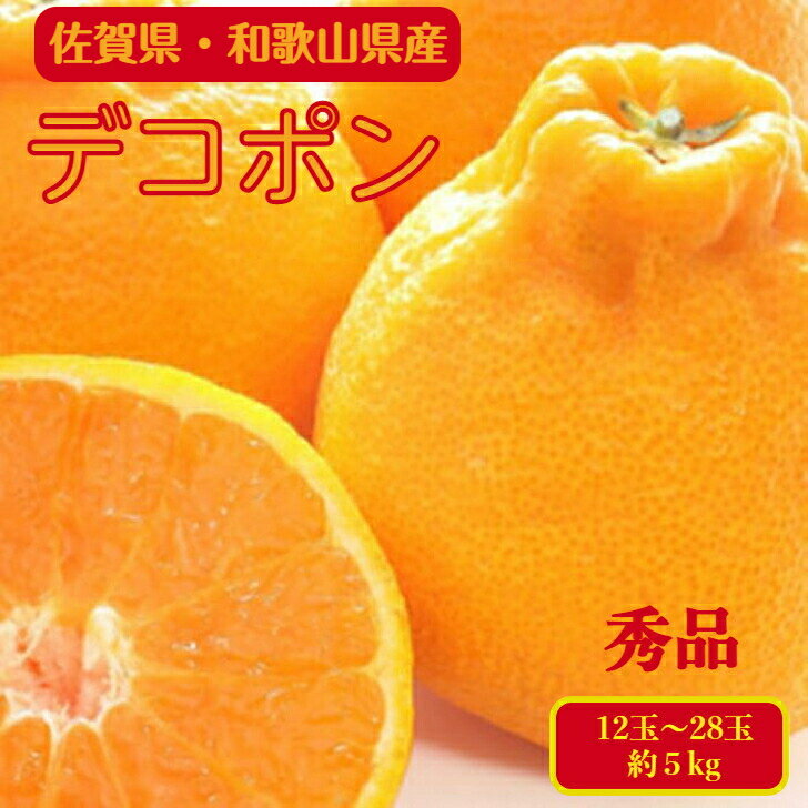 【予約受付中1月下旬より】送料無料 秀品 デコポン 不知火 5kg 12~28玉 佐賀県 和歌山県 でこぽん 糖度 みかん 甘いみかん 国産 ミカン 国産みかん ご褒美 贈答品 ご家庭用 旬の果物 旬の味覚 フルーツギフト 美味しい おいしい 常温保存 フルーツ ギフト プレゼント