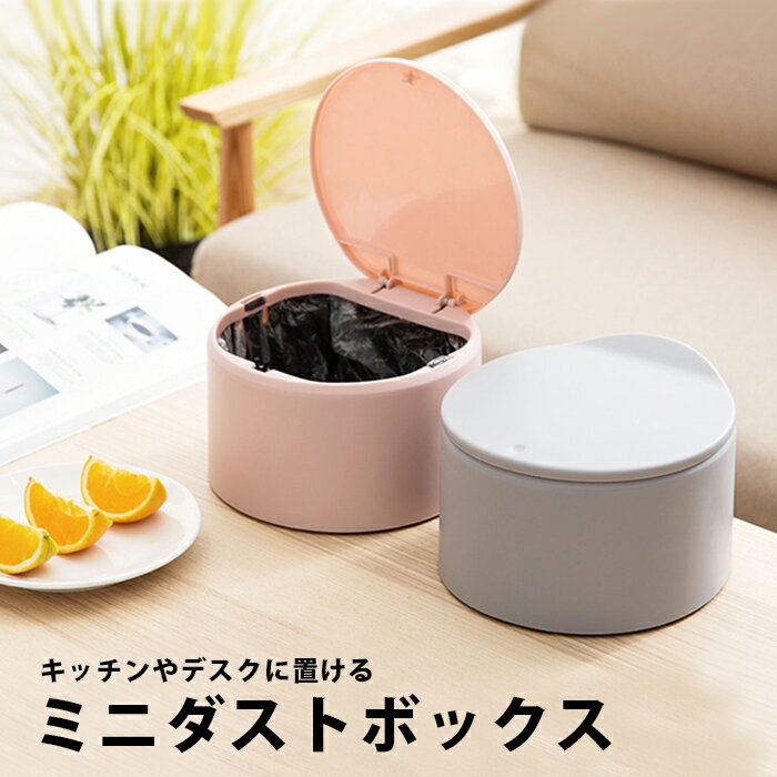 卓上ゴミ箱 ミニ ごみ箱 卓上 ミニダストボックス 卓上ごみ箱 おしゃれ かわいい インテリア 雑貨 ダストボックス ゴミ箱 蓋つき ふた付き 生ゴミ 片手で使える リビング オフィス キッチン 分別 ゴミ袋 シンプル 寝室 ピンク int80【P】のサムネイル