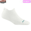 ダーンタフ レディース 1047 ラン ノーショータブ ウルトラライトウェイト クッション ホワイト 靴下 ソックス DARN TOUGH DTV DAR194...