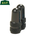 A&F アルミバルブキャップ 仏式 ブラック アウトドア AF00800029001000