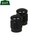 A&F アルミバルブキャップ 米式 ブラック アウトドア AF00800029101000