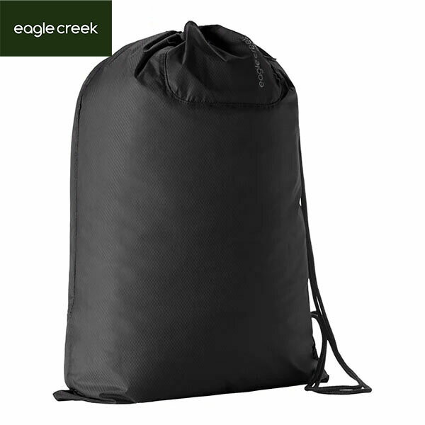 イーグルクリーク EagleCreek 大型サック ランドリーバッグ パッカブル ドローストリング ブラック EC040409010 洗濯物 EAG11862391001000