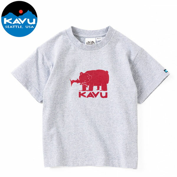 Rakuten - カブー KAVU キッズハイベアTシャツ ヘザーグレー 半袖シャツ 国内正規品 KAV19821873033