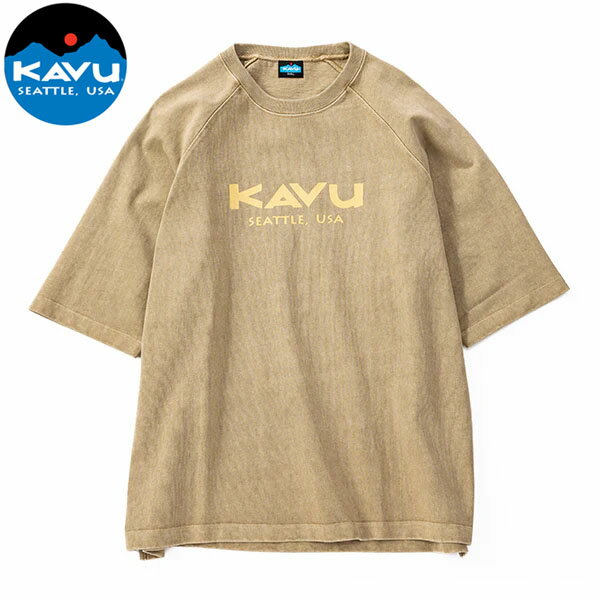 樂天商城 - カブー KAVU メンズ 半袖Tシャツ ヘビーウェイト Tee ブラウン コットン製 アウトドア 国内正規品 KAV19821807077