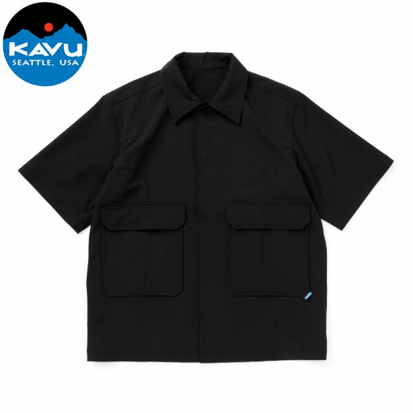 カブー KAVU メンズ 半袖シャツ ショートスリーブシェルテックシャケット ブラック 遮熱 接触冷感 吸水速乾 軽量 紫外線防止 KAV19822231001