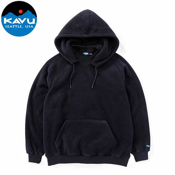 カブー KAVU メンズ パーカー ポーラテックパーカ ブラック フーディー シンプル 軽量 滑らか 保湿性 通気性 KAV19822302001