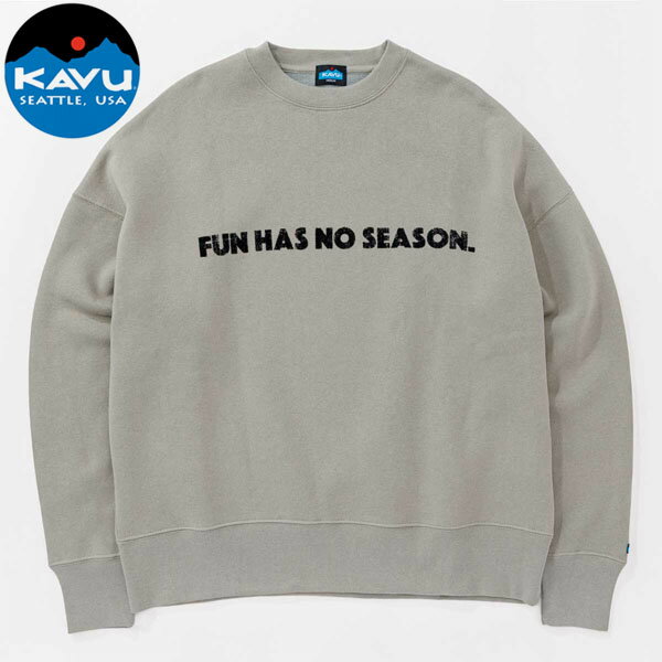 カブー KAVU レディース スウェット フレーズスウェットファン ベージュ コットン80% ポリエステル20% KAV19822311027