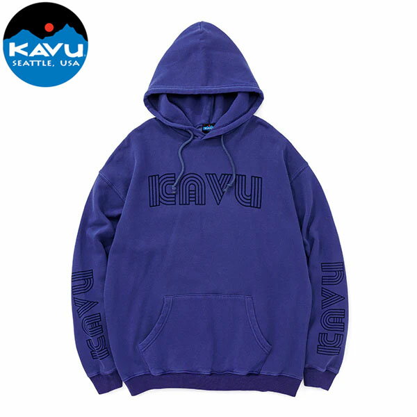 カブー KAVU メンズ パーカー ツイストロゴパーカ ネイビー プルオーバーフーディー 着心地 生地感 KAV19822324052