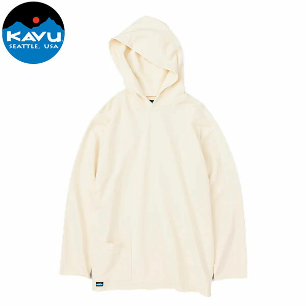 カブー KAVU メンズ パーカー エフエルロックパーカ ホワイト コットン100% ゆったり KAV19823010010