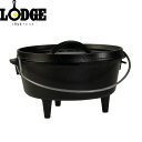 ロッジ LODGE ダッチオーブン キャンプオーヴン 8インチ L8CO3 ブラック キャストアイアン 鋳鉄 キャンプ アウトドア LDG19240118000008