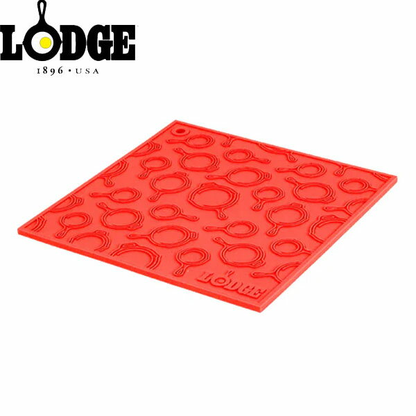 ロッジ LODGE 鍋敷き スクエア シリコーントリベット レッド AS7SKT41 キャンプ アウトドア LDG19240260004000