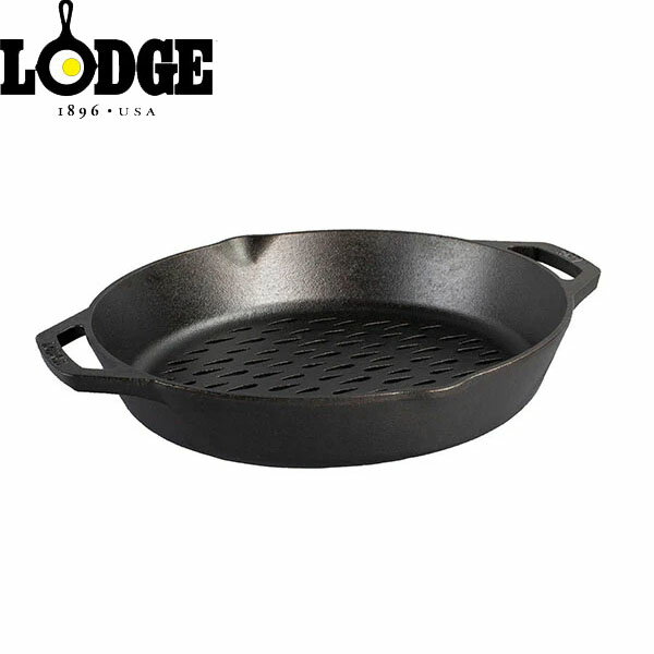 ロッジ LODGE 焼き網 デュアルハンドル グリルバスケット 12インチ L10GBL ブラック キャンプ アウトド..