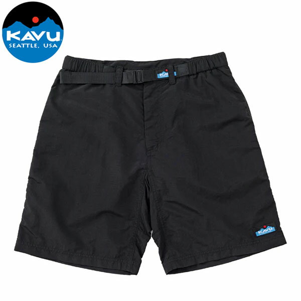 乐天商城 - カブー KAVU メンズ ショートパンツ パッチョ ショーツ ブラック ナイロン 紫外線対策 KAV19822410001