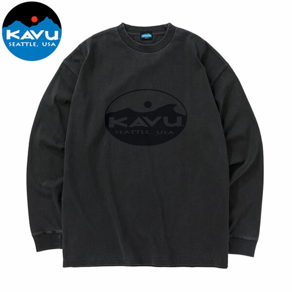 樂天商城 - カブー KAVU メンズ 長袖Tシャツ ロングスリーブサーフロゴTee(ピグメント加工) ブラック KAV19822439001
