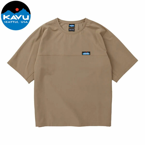 樂天商城 - カブー KAVU メンズ 半袖Tシャツ ニューシェルテックシャツ ベージュ 接触冷感 吸水速乾 軽量 紫外線防止 KAV19822448047