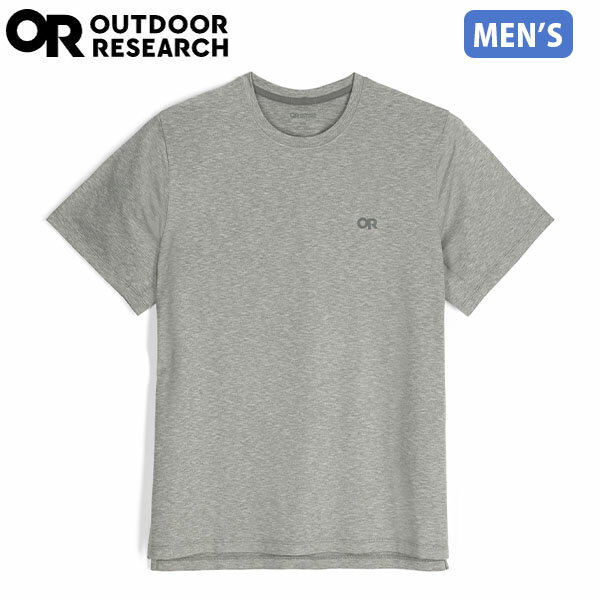 Rakuten - アウトドアリサーチ OUTDOOR RESEARCH Ms アクティブアイスサン S/S Tee グレーヘザー 半袖Tシャツ メンズ 吸汗速乾 冷感 UVカット UPF50+ OR19846285101