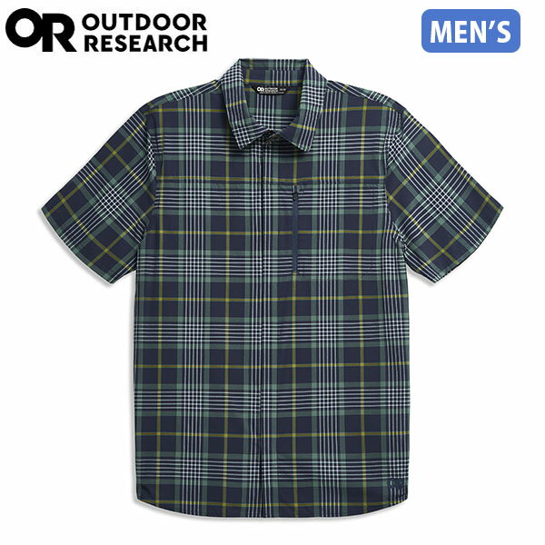 乐天商城 - アウトドアリサーチ OUTDOOR RESEARCH Ms アストロマン S/S サンシャツ ダークネイビープレッド メンズ 半袖 シャツ 吸汗速乾 ストレッチ素材 軽量 UVカット UPF30 OR19846511302