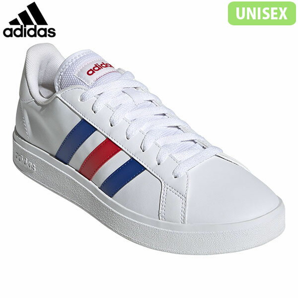 アディダス adidas メンズ レディース ユニセックス シューズ グランドコート ベース 2.0 シューズ フットウェアWHT/チームロイヤルブルー/ビビッ...