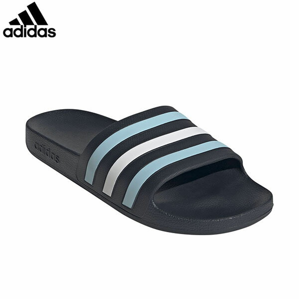 樂天商城 - アディダス adidas サンダル シャワーサンダル アディレッタ アクア サンダル / Adilette Aqua Slides ナイトネイビー/アイシーブルー/フットウェアホワイト HQ2452 スリッポン構造 速乾 プール ADSHQ2452