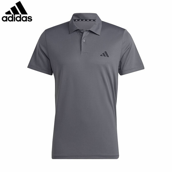 アディダス adidas ポロシャツ メンズ トレイン エッセンシャルズ トレーニング ポロシャツ グレーファイブ/ブラック 陸上 ランニング ADSBXH40IB1066