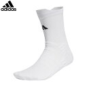 アディダス adidas ソックス ユニセックス テニス クッション クルーソックス 1足 ホワイト/ブラック テニス ADSEVZ98HT1644