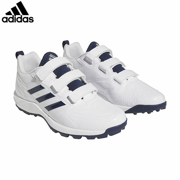 Adidas Japan Trainer AC Baseball Cleats for Men - Footwear White/Silver Metallic/Team Navy Blue 2 - Baseball & Softball - ADSGW1929