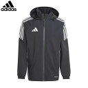 アディダス adidas レインジャケット メンズ ティロ 24 レインジャケット ブラック/ホワイト サッカー ADSHAR66IJ7390