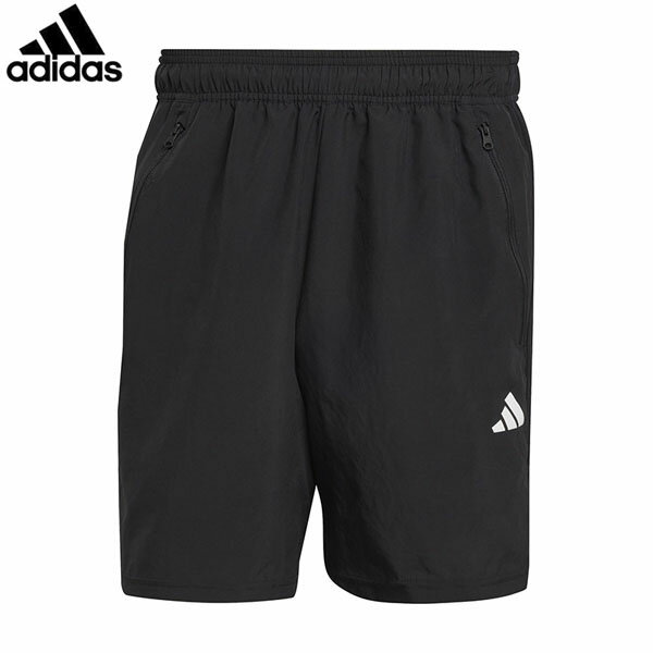 アディダス adidas ショーツ メンズ トレイン エッセンシャルズ ウーブントレーニングショーツ ブラック/ホワイト 陸上 ランニング ADSQF268IC6976