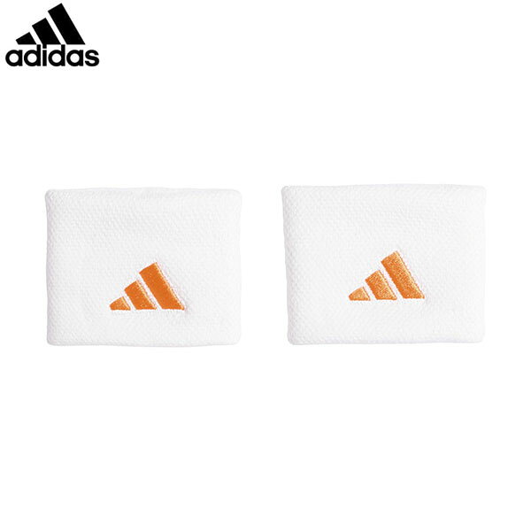 アディダス adidas ユニセックス リストバンド テニス リストバンド Sサイズ ホワイト/ピュアオレンジ 薄手 ADSEVJ47KH1098