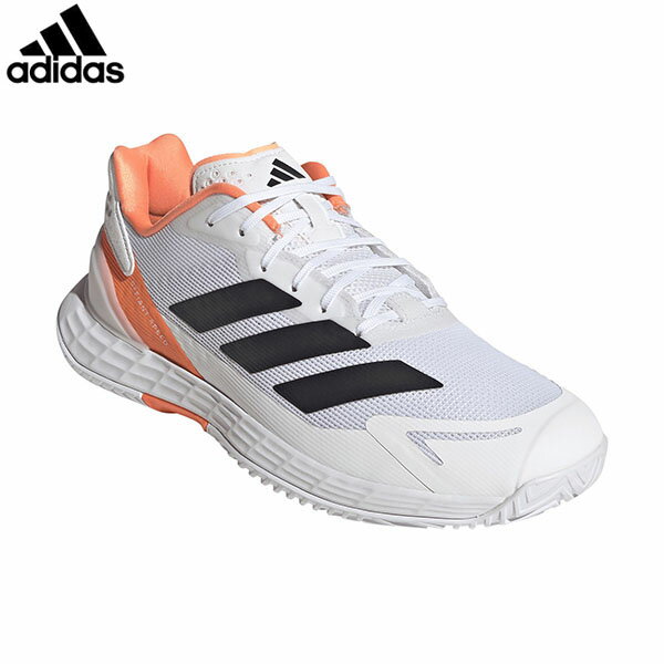 アディダス adidas メンズ テニスシューズ デファイアント スピード 2 テニス フットウェアホワイト/コアブラック/ルシッドオレンジ ADSJR1745