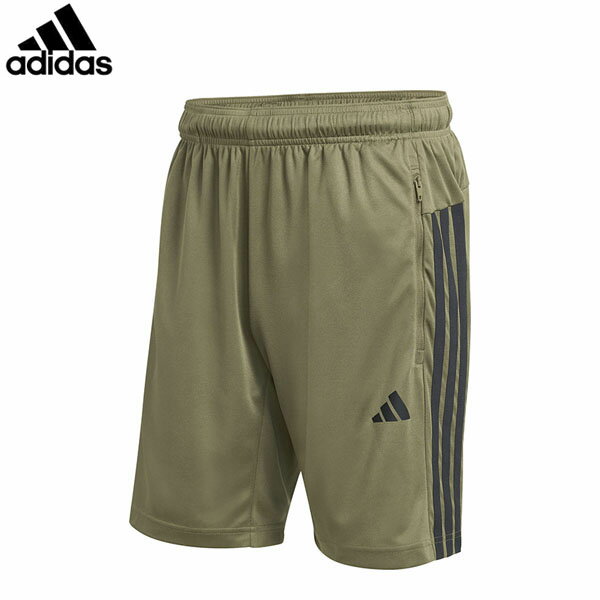 Rakuten - アディダス adidas メンズ ショーツ ショートパンツ ワークアウト エッセンシャル ベース 3ストライプ ピケ ショート 9インチ オリーブストレータ/ブラック 陸上 トレーニング ADSCH737KC8165