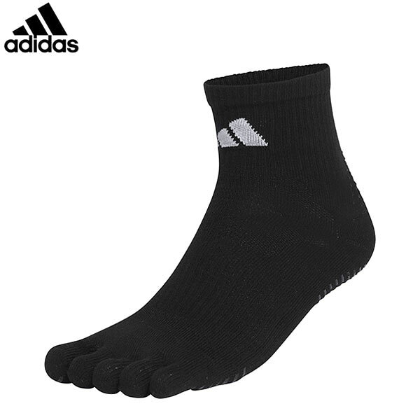 アディダス adidas サッカー ソックス 靴下 5本指 グリップソックス 1足組 ブラック/ホワイト ADSQY720KR5561